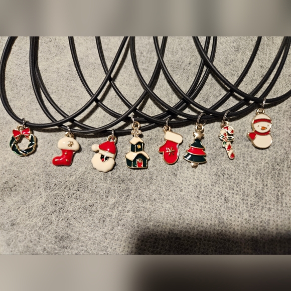 Handmade NEW Festive Holiday Charm Necklaces - Picture 1 of 6
